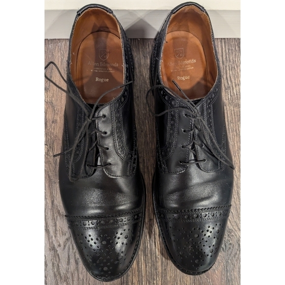 Allen Edmonds Rogue Black Cap Toed Shoes Size 11 main image 8